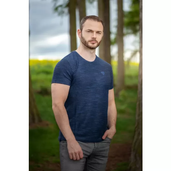  Herren-T-Shirt KIXMI LOGAN DUNKELBLAU 