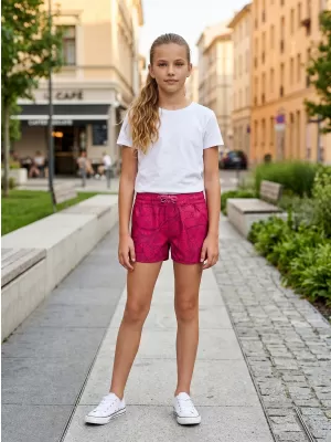 Shorts des Mädchens SAM 73 SHELLY GS 526 DUNKELROSA