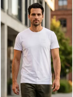 Herren t -Shirt mit kurzen Ärmeln SAM 73 TOBIAS MT 776 WEIß