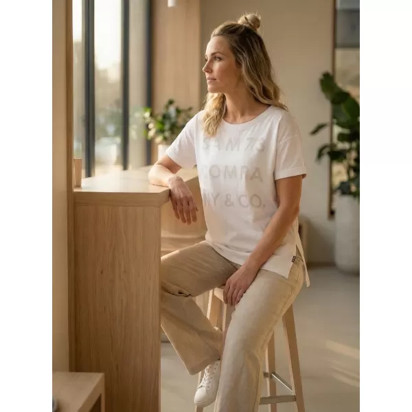  Frauen t -Shirt mit kurzen Ärmeln SAM 73 NINA WT 818 WEIß 