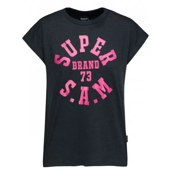  Frauen t -Shirt mit kurzen Ärmeln SAM 73 ROBYN WT 814 SCHWARZ 