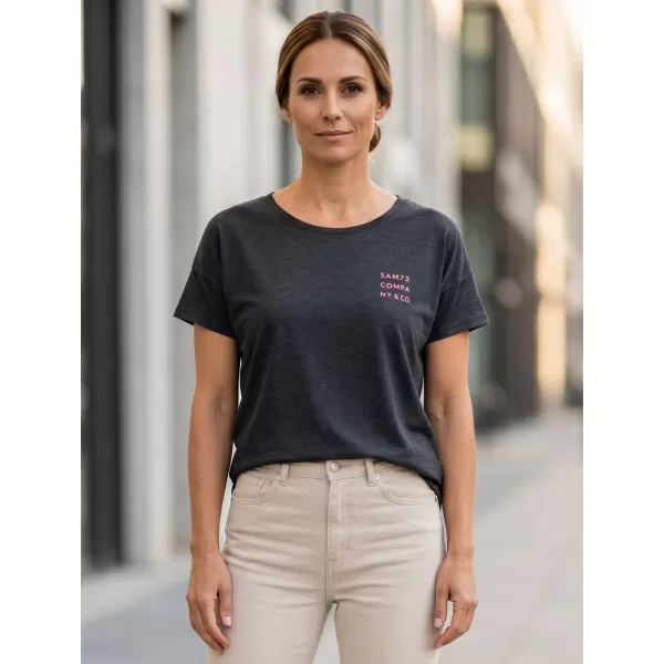  Frauen t -Shirt mit kurzen Ärmeln SAM 73 SIAN WT 820 SCHWARZ 