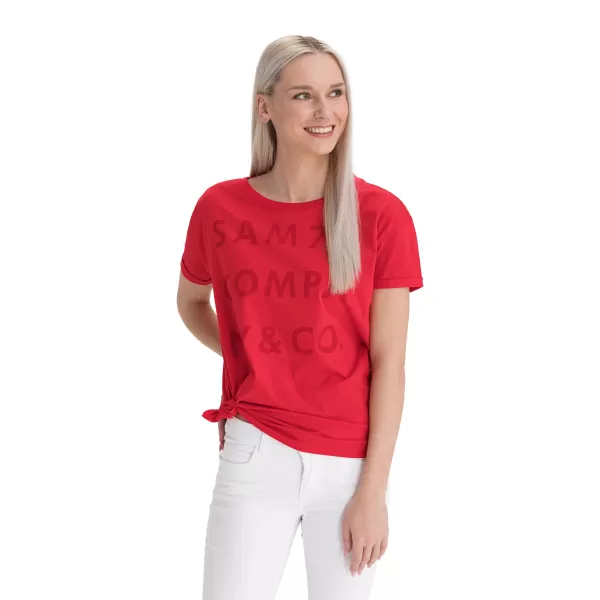  Frauen t -Shirt mit kurzen Ärmeln SAM 73 NINA WT 818 ROT 