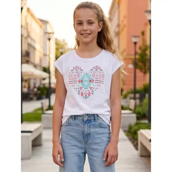  Girl's T -Shirt mit kurzen Ärmeln SAM 73 FREYA GT 550 WEIß 