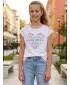 Girl's T -Shirt mit kurzen Ärmeln SAM 73 FREYA GT 550 WEIß