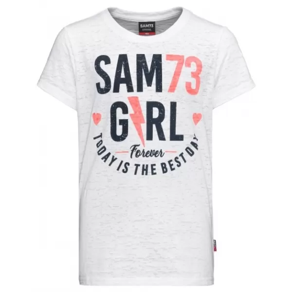  Girl's T -Shirt mit kurzen Ärmeln SAM 73 KYLIE GT 549 WEIß 