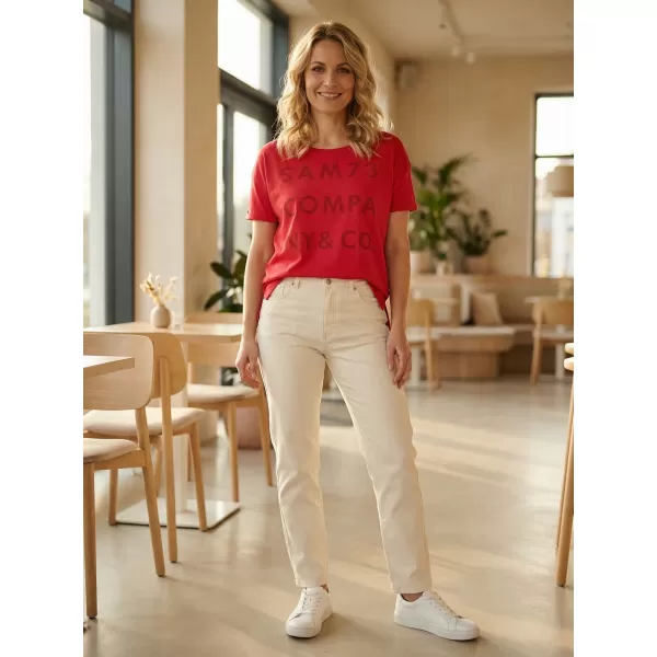  Frauen t -Shirt mit kurzen Ärmeln SAM 73 NINA WT 818 ROT 