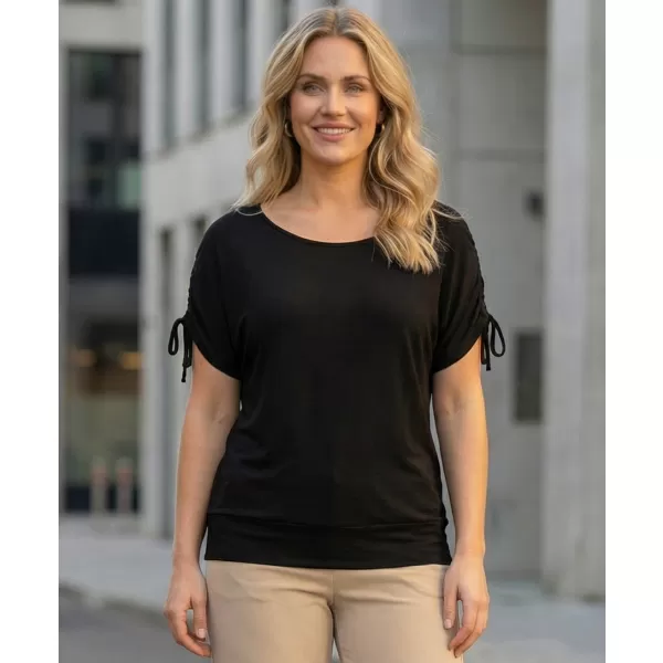 Frauen t -Shirt mit kurzen Ärmeln SAM 73 SUSAN WT 813 SCHWARZ 