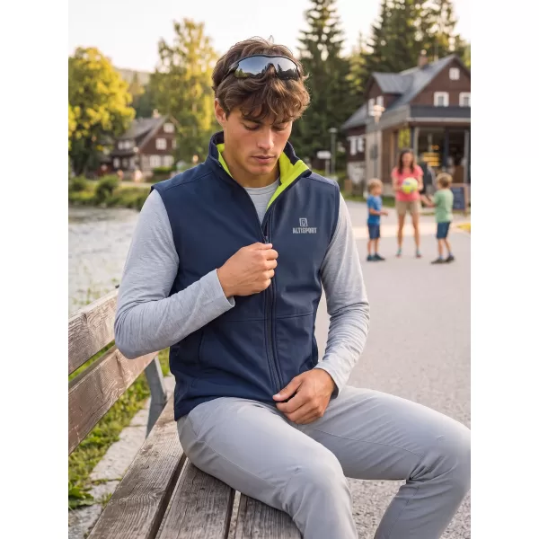  Herren-Softshellweste ALTISPORT ALM006517 NAVY BLAU 