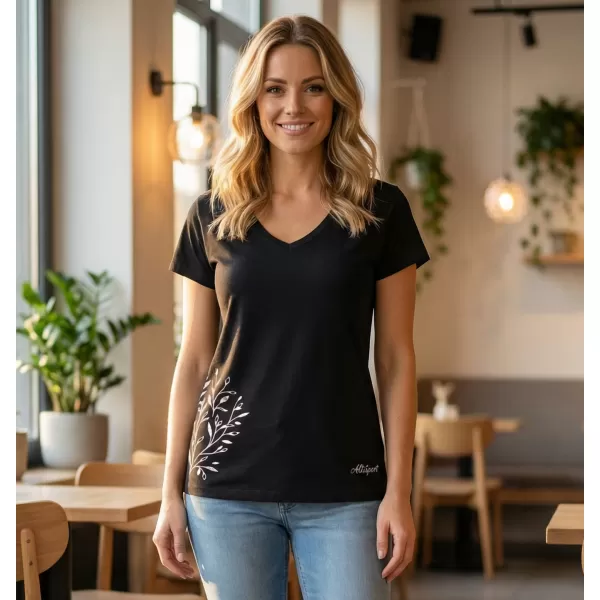  Damen-T-Shirt ALTISPORT ECYLA LTST767 SCHWARZ 