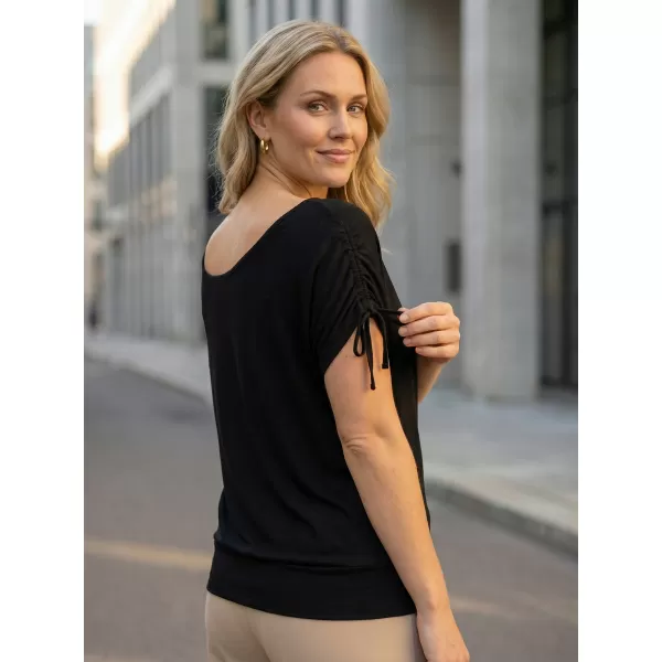 Frauen t -Shirt mit kurzen Ärmeln SAM 73 SUSAN WT 813 SCHWARZ 