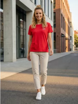 Frauen t -Shirt mit kurzen Ärmeln SAM 73 SIAN WT 820 ROT