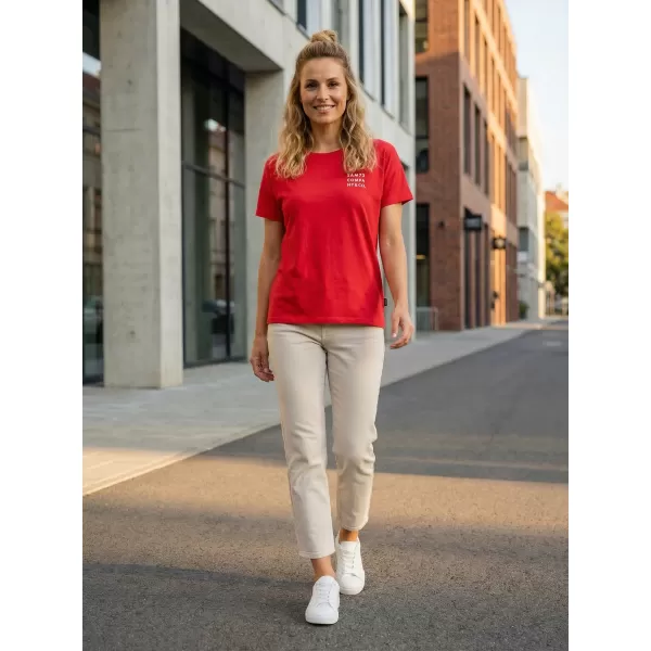  Frauen t -Shirt mit kurzen Ärmeln SAM 73 SIAN WT 820 ROT 