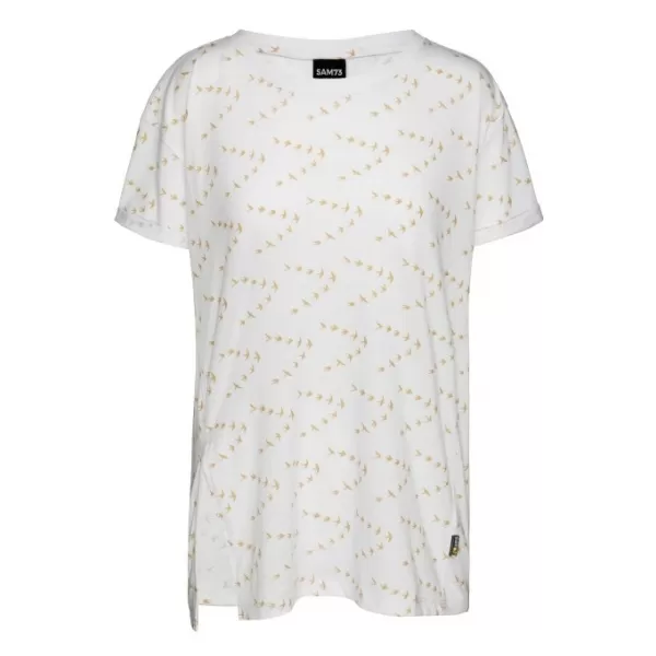  Frauen t -Shirt mit kurzen Ärmeln SAM 73 SARAH WT 815 WEIß 