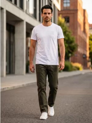 Herren t -Shirt mit kurzen Ärmeln SAM 73 TOBIAS MT 776 WEIß