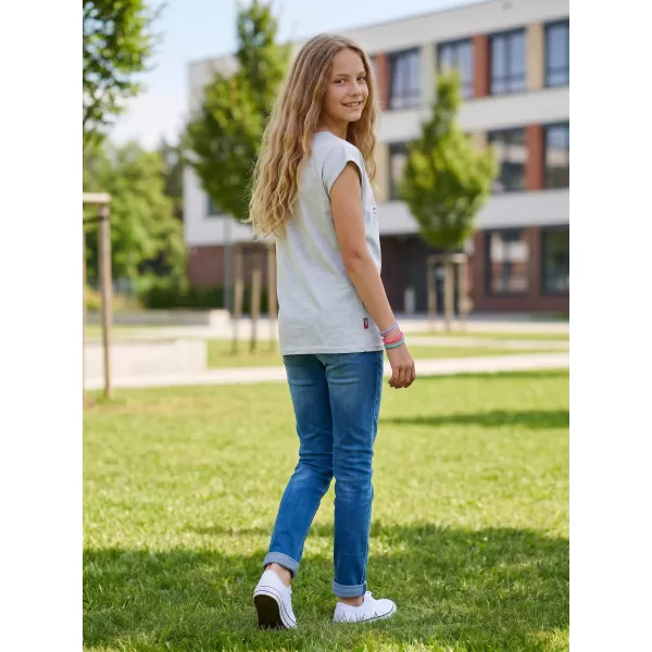  Girl's T -Shirt mit kurzen Ärmeln SAM 73 FREYA GT 550 GRAU 