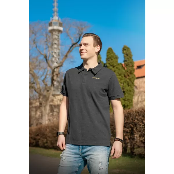  Herren-T-Shirt mit Kragen ALTISPORT WELLYN MTST647 SCHWARZ 