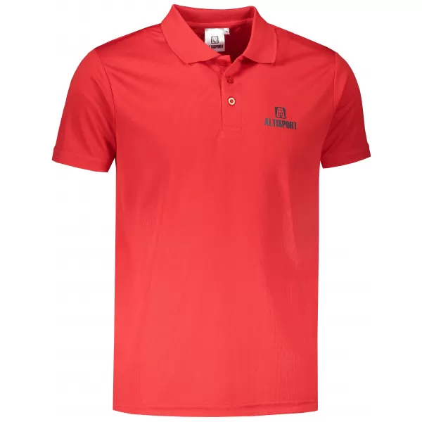  Herren-Funktions-T-Shirt mit Kragen ALTISPORT ALM006217 ROT 