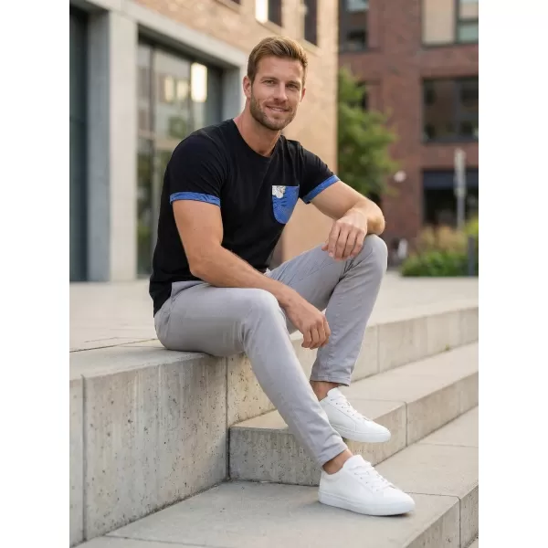  Herren-T-Shirt KIXMI LARKIN SCHWARZ 
