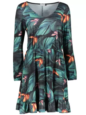 Kleid NUMOCO A320-1 GRÜN -BLUE