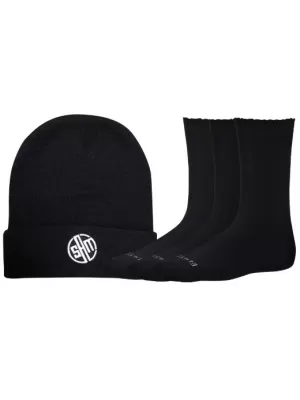Herrenmütze + 3x Socken SAM 73 MABASH BOXM SCHWARZ