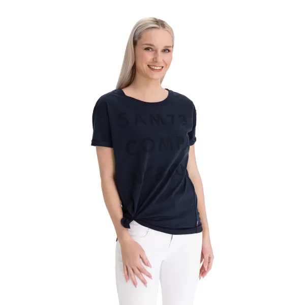  Frauen t -Shirt mit kurzen Ärmeln SAM 73 NINA WT 818 DUNKELBLAU 