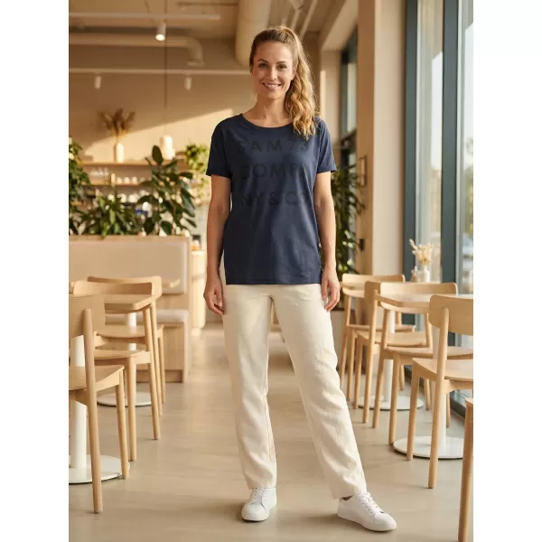  Frauen t -Shirt mit kurzen Ärmeln SAM 73 NINA WT 818 DUNKELBLAU 