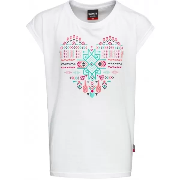  Girl's T -Shirt mit kurzen Ärmeln SAM 73 FREYA GT 550 WEIß 