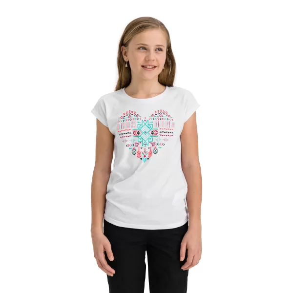  Girl's T -Shirt mit kurzen Ärmeln SAM 73 FREYA GT 550 WEIß 