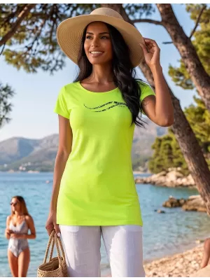 Dámské prodloužené triko ALTISPORT CARRYOVER ALW001123 LIMETKOVÁ