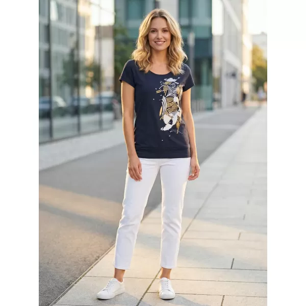 Damen-T-Shirt ALTISPORT ALW084120 MARINEBLAU/GOLD 