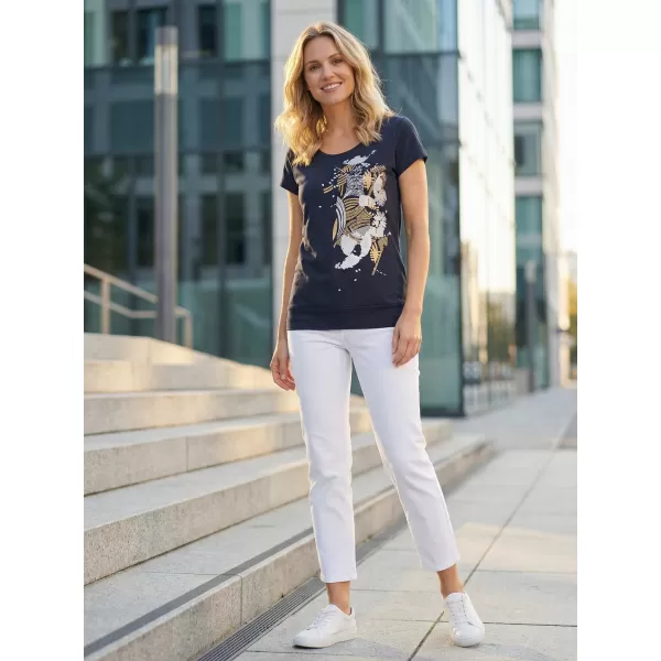  Damen-T-Shirt ALTISPORT ALW084120 MARINEBLAU/GOLD 