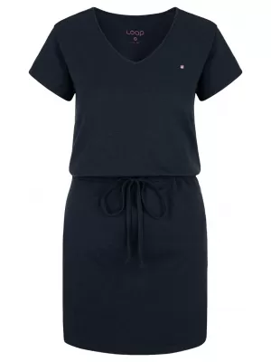 Kleid LOAP BLANKA DUNKELBLAU