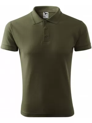 Herren-T-Shirt mit Kragen MALFINI PIQUE POLO 203 MILITÄR