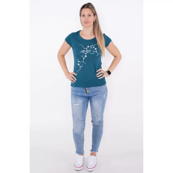 Dámské triko ALTISPORT CARRYOVER ALW009F61 PETROLEJOVÁ 