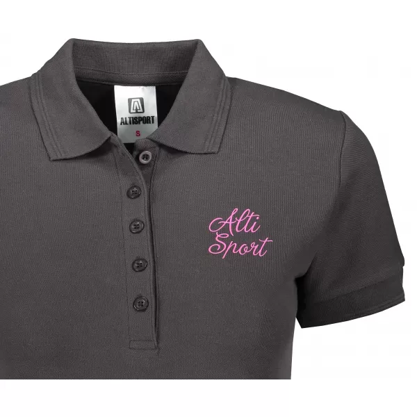  Damen-T-Shirt mit Kragen ALTISPORT ALW056210 EBENHOLZGRAU 