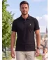 Premium-T-Shirt für Herren mit Kragen ALTISPORT ALM002203 SCHWARZ UND GRÜN
