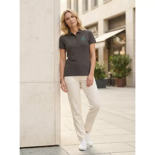  Damen-T-Shirt mit Kragen ALTISPORT ALW056210 EBENHOLZGRAU/BLAU 