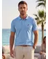Premium-T-Shirt für Herren mit Kragen ALTISPORT ALM002203 HIMMELBLAU