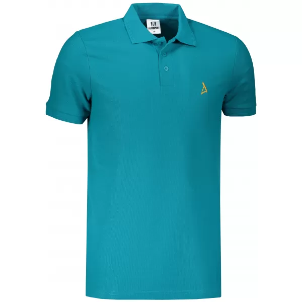  Premium-T-Shirt für Herren mit Kragen ALTISPORT ALM002203 DUNKLES TÜRKIS 