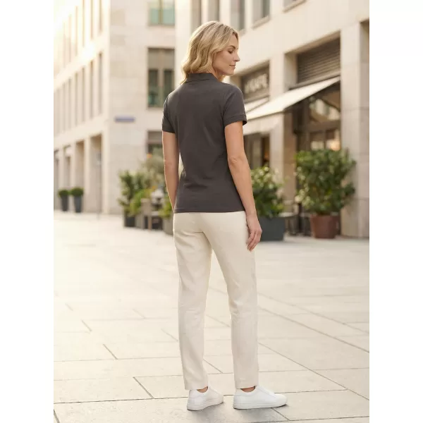  Damen-T-Shirt mit Kragen ALTISPORT ALW056210 EBENHOLZGRAU/BLAU 