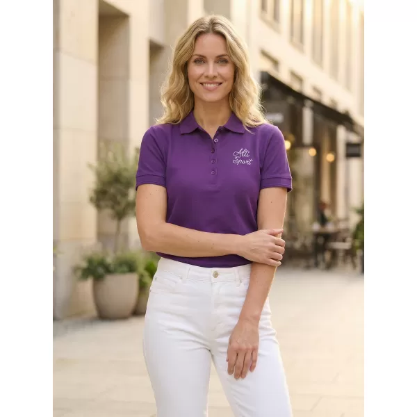  Damen-T-Shirt mit Kragen ALTISPORT ALW056210 LILA 