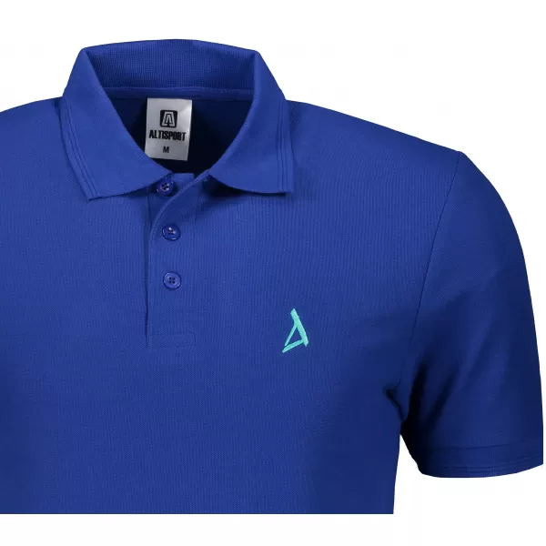  Premium-T-Shirt für Herren mit Kragen ALTISPORT ALM002203 KÖNIGSBLAU 