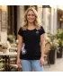 Damen-T-Shirt ALTISPORT ALW106120 SCHWARZ ROSA