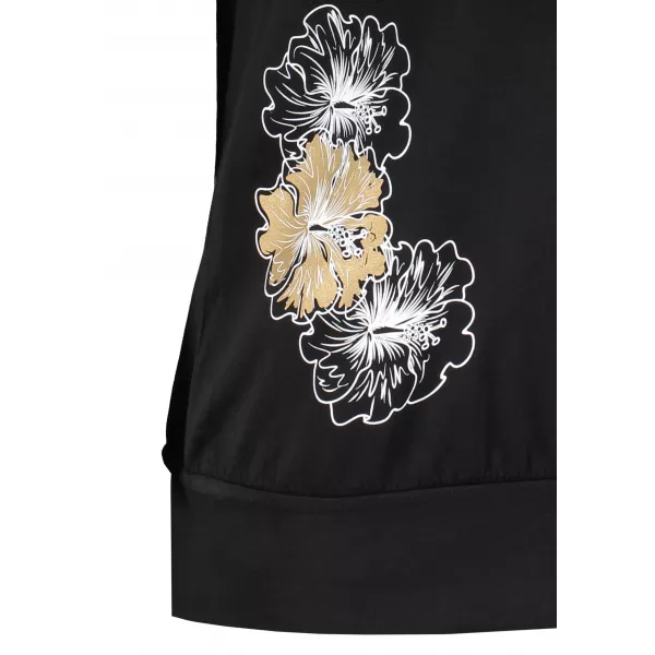  Damen-T-Shirt ALTISPORT ALW106120 SCHWARZ UND GOLD 