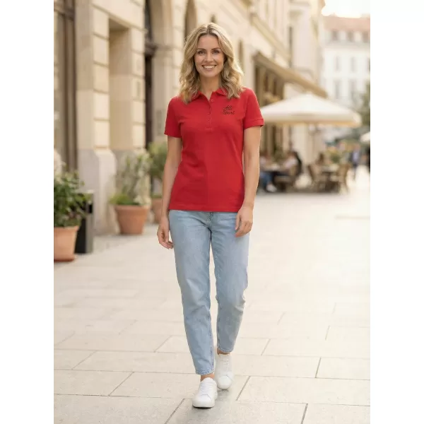  Damen-T-Shirt mit Kragen ALTISPORT ALW056210 ROT 