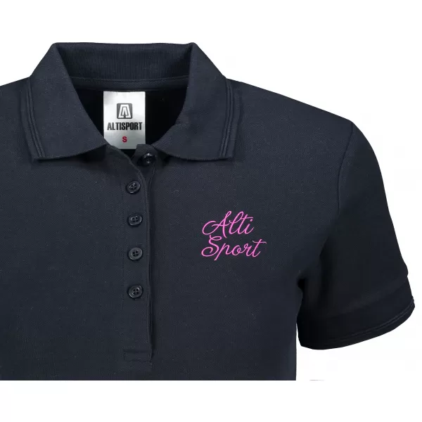  Damen-T-Shirt mit Kragen ALTISPORT ALW056210 NAVY BLAU 
