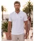 Premium-T-Shirt für Herren mit Kragen ALTISPORT ALM002203 WEIß