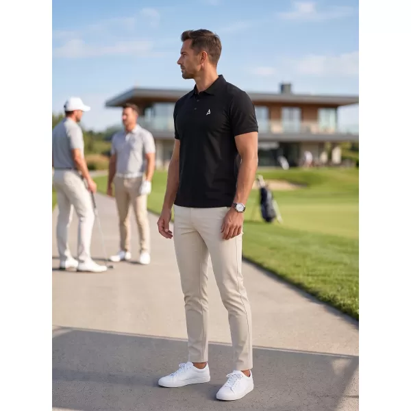  Premium-T-Shirt für Herren mit Kragen ALTISPORT ALM002203 SCHWARZ UND WEIß 