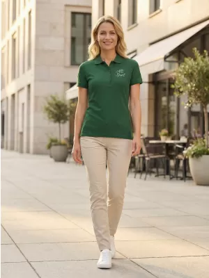 Damen-T-Shirt mit Kragen ALTISPORT ALW056210 FLASCHENGRÜN